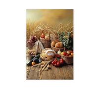 JBGQGAG The Bountiful Wheat Fields Canvas Poster Bedroom Decor Landscape Office Room Decor Gift 24x36inch(60x90cm)