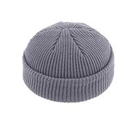 JBIVWW Winter Warm Beanies Casual Short Thread Hip Hop Hat Adult Men Beanie Female Wool Knitted Beanie Elastic Hats Unisex (Color : Light gray, Size : Free)