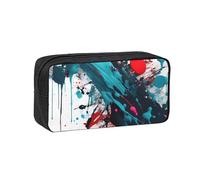JBJGKHLP Abstract Paint Splashes Print Simple Spacious Pen Case Office Stationery Organizer Pouch Lightweight Storage Pens