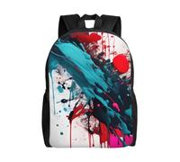 JBJGKHLP Abstract Paint Splashes Print Versatile Double Shoulder Backpack Unisex Travel Rucksack For Work Hiking Daily