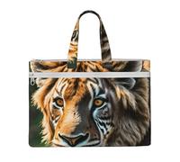 JBJGKHLP African Animals Print Unisex Canvas Tote File Bag Large Capacity Office Travel Shopping Business Trips