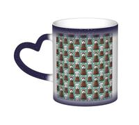 JBJGKHLP Alpaca Llama Print Starry Sky Color-Changing Mug Birthday Anniversary Office Gift Ceramic Coffee Mugs
