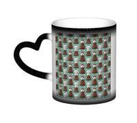 JBJGKHLP Alpaca Llama Print Starry Sky Color-Changing Mug Birthday Anniversary Office Gift Ceramic Coffee Mugs