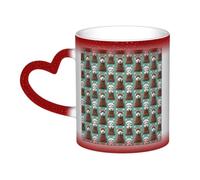 JBJGKHLP Alpaca Llama Print Starry Sky Color-Changing Mug Birthday Anniversary Office Gift Ceramic Coffee Mugs