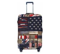 JBJGKHLP American Flag Patchwork Print Universal Suitcase Elastic Luggage Protector Waterproof Travel Business Vacation