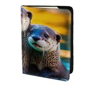 JBJGKHLP Animal Cute Brown Otters Print Passport Travel Document Wallet Case Unisex Lightweight Secure Travel Accessories