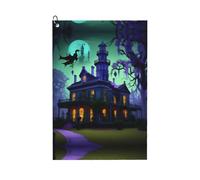 JBJGKHLP Black Haunted Mansion Print Breathable Golf Towel Lightweight Portable Towels Beach Travel Outdoor Activities