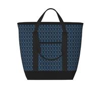 JBJGKHLP Blue Butterflies White Flowersprint Large Capacity Insulated Waterproof Cooler Tote Bag Food Delivery Shopping Bags