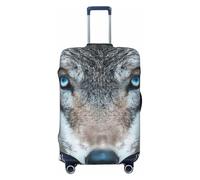 JBJGKHLP Blue Eyes Wolf Print Universal Suitcase Elastic Luggage Protector Waterproof Travel Business Vacation