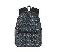 JBJGKHLP Blue Eyes Wolf Print Water-Resistant Casual Backpack Lightweight Dual Shoulder Bag For Travel Hiking