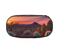 JBJGKHLP Cactus Desert Sunset Print Convenient Pencil Case Practical Pen Storage Bags School Office Essentials Vibrant