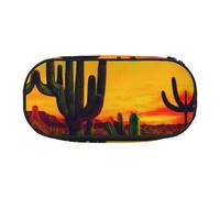 JBJGKHLP Cactus in Desert Print Convenient Pencil Case Practical Pen Storage Bags School Office Essentials Vibrant