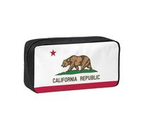 JBJGKHLP California State Flag Print Simple Spacious Pen Case Office Stationery Organizer Pouch Lightweight Storage Pens