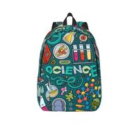 JBJGKHLP Cartoon Science Theme Print Lightweight Stylish Unisex Backpack Double Shoulder Bag For Travel Outdoor Use