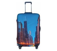 JBJGKHLP Chicago Night Print Travel Business Suitcase Cover Luggage Protector for Universal Waterproof Sleeve