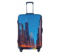 JBJGKHLP Chicago Night Print Universal Suitcase Elastic Luggage Protector Waterproof Travel Business Vacation