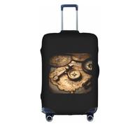 JBJGKHLP Compass and Old World Map Print Travel Business Suitcase Cover Luggage Protector for Universal Waterproof Sleeve