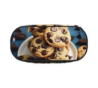 JBJGKHLP Cookies Food Chocolate Chips Biscuits Print Convenient Pencil Case Practical Pen Storage Bags School Office Essentials Vibrant