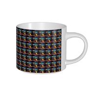 JBJGKHLP Cool Drums Set Print Large Capacity Ceramic Mugs Tea for Home Office Kitchen Gift Sets Outdoor Picnic