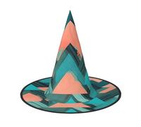 JBJGKHLP Coral And Teal Arrows Print Comfortablel Carnival Party Hat Cosplay Costume Festive Headwear Themed Essential