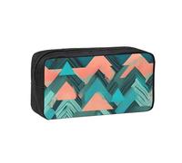 JBJGKHLP Coral and Teal Arrows Print Simple Spacious Pen Case Office Stationery Organizer Pouch Lightweight Storage Pens