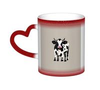 JBJGKHLP Cow Black Spot Print Starry Sky Color-Changing Mug Birthday Anniversary Office Gift Ceramic Coffee Mugs