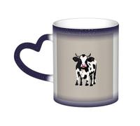 JBJGKHLP Cow Black Spot Print Starry Sky Color-Changing Mug Birthday Anniversary Office Gift Ceramic Coffee Mugs