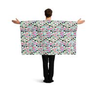 JBJGKHLP Cupcake Pattern Print Patriotic Flag Cape Costume Accessory Celebration Sports Festive Event Wear Party