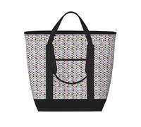 JBJGKHLP Cupcake Patternsprint Large Capacity Insulated Waterproof Cooler Tote Bag Food Delivery Shopping Bags