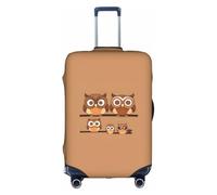 JBJGKHLP Cute Big Brown Cartoon Owls Print Travel Business Suitcase Cover Luggage Protector for Universal Waterproof Sleeve