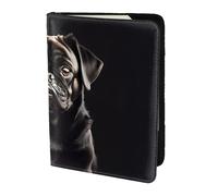 JBJGKHLP Cute Black Pug Dog Print Passport Travel Document Wallet Case Unisex Lightweight Secure Travel Accessories