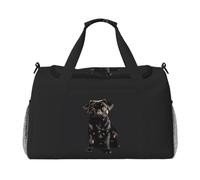 JBJGKHLP Cute Black Pug Dog-Standard-Scale-2_00x Print Versatile Hand Travel Bag Foldable Shoulder Tote Business Trip Outdoor Carry-On
