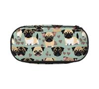 JBJGKHLP Cute Chihuahua Pug Pattern Print Convenient Pencil Case Practical Pen Storage Bags School Office Essentials Vibrant