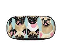 JBJGKHLP Cute Chihuahua Pug Print Convenient Pencil Case Practical Pen Storage Bags School Office Essentials Vibrant
