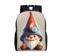 JBJGKHLP Cute Gnome Hat Print Versatile Double Shoulder Backpack Unisex Travel Rucksack For Work Hiking Daily