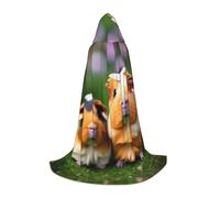 JBJGKHLP Cute Guinea Pigs Print Unisex Hooded Cloak Robe Carnival Halloween Cosplay Christmas Comfortable Stylish