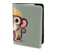 JBJGKHLP Cute Monkey Print Passport Travel Document Wallet Case Unisex Lightweight Secure Travel Accessories
