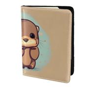 JBJGKHLP Cute Otter Print Passport Travel Document Wallet Case Unisex Lightweight Secure Travel Accessories