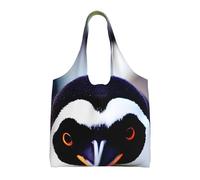 JBJGKHLP Cute Penguin Head Print Extra-Large Canvas Tote Bag Shoulder Handbag For Shopping Travel Beach Daily Use