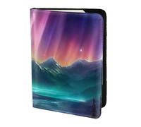 JBJGKHLP Dark Northern Lights Print Passport Travel Document Wallet Case Unisex Lightweight Secure Travel Accessories
