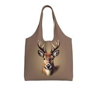JBJGKHLP Deer Head Printing Print Extra-Large Canvas Tote Bag Shoulder Handbag For Shopping Travel Beach Daily Use