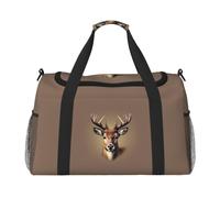 JBJGKHLP Deer Head Printing Print Versatile Hand Travel Bag Foldable Shoulder Tote Business Trip Outdoor Carry-On