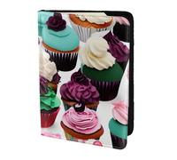 JBJGKHLP Delicious Cupcakes Print Passport Travel Document Wallet Case Unisex Lightweight Secure Travel Accessories