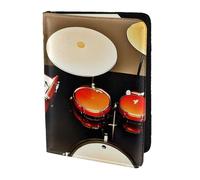 JBJGKHLP Drum Set-Standard Print Passport Travel Document Wallet Case Unisex Lightweight Secure Travel Accessories