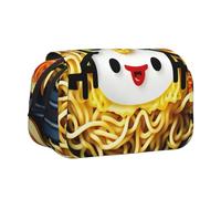 JBJGKHLP Egg Cup Noodle Ramen Print Versatile Pencil Case Large Capacity Storage Makeup Toiletry Pouch Travel Office