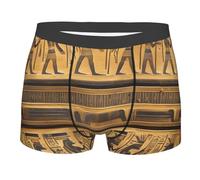 JBJGKHLP Egypt Hieroglyphics Print Men Breathable Boxer Briefs Convenience Underwear Gym Workout Indoor Outdoor Wear Black