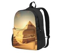 JBJGKHLP Egyptian Pyramid In Desert Print Large Capacity Adult Backpack Water-Resistant Lightweight Daily Outdoor Enthusiasts