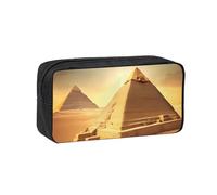 JBJGKHLP Egyptian Pyramid in Desert Print Simple Spacious Pen Case Office Stationery Organizer Pouch Lightweight Storage Pens