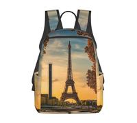 JBJGKHLP Eiffel Tower Paris Autumn Print Lightweight Backpack Unisex Travel Daypack Daily Gym Work Bag Outdoor Commuting
