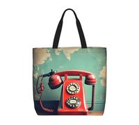 JBJGKHLP England Uk Retro London Telephone Print Lightweight Tote Reusable Grocery Shopping Bag Versatile Beach Travel Accessory